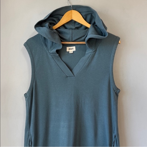 PACT Organic Cotton Airplane Hooded Tank Midi Dress - Picture 2 of 10